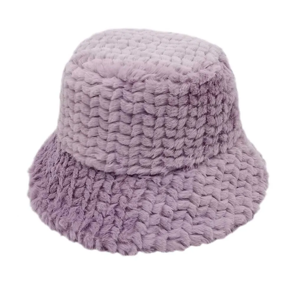 Fuzzy Faux Fur Bucket Hat