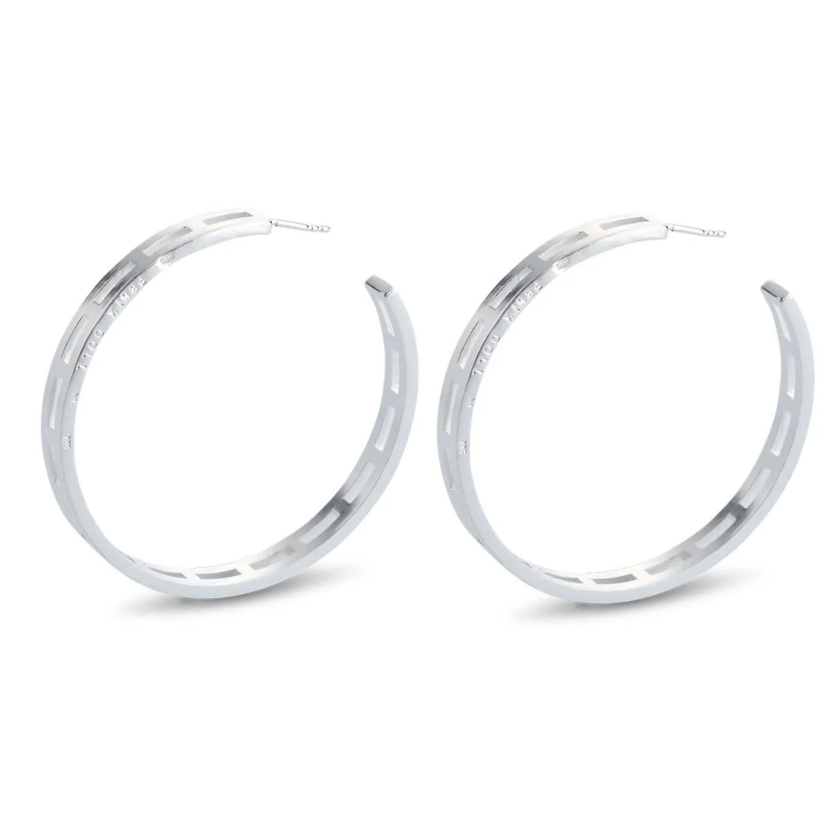 G 674 - Large Striped Circle Earrings