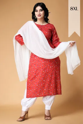 Garden of Roses Rayon Kurta Set