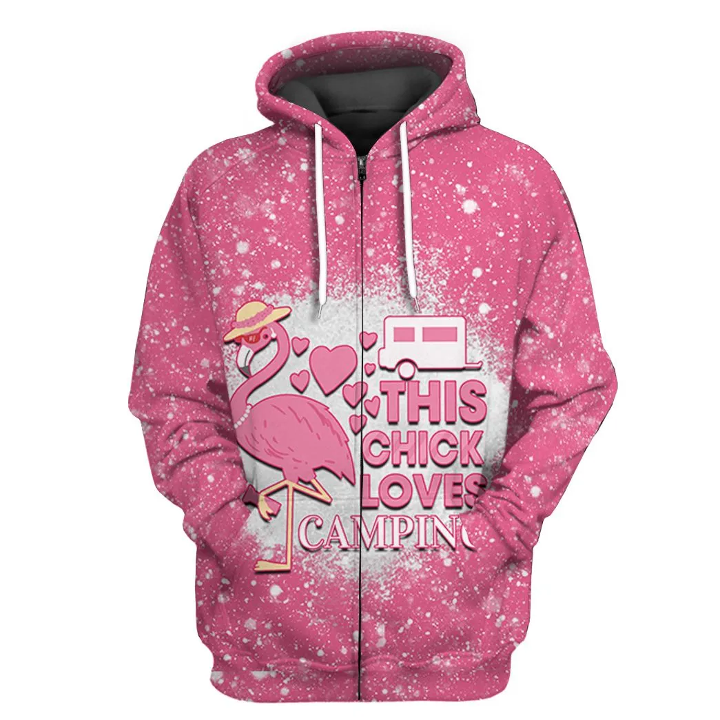 Gearhuman 3D Gearhuman Twinkle Camping Flamingo Tshirt Hoodie Apparel