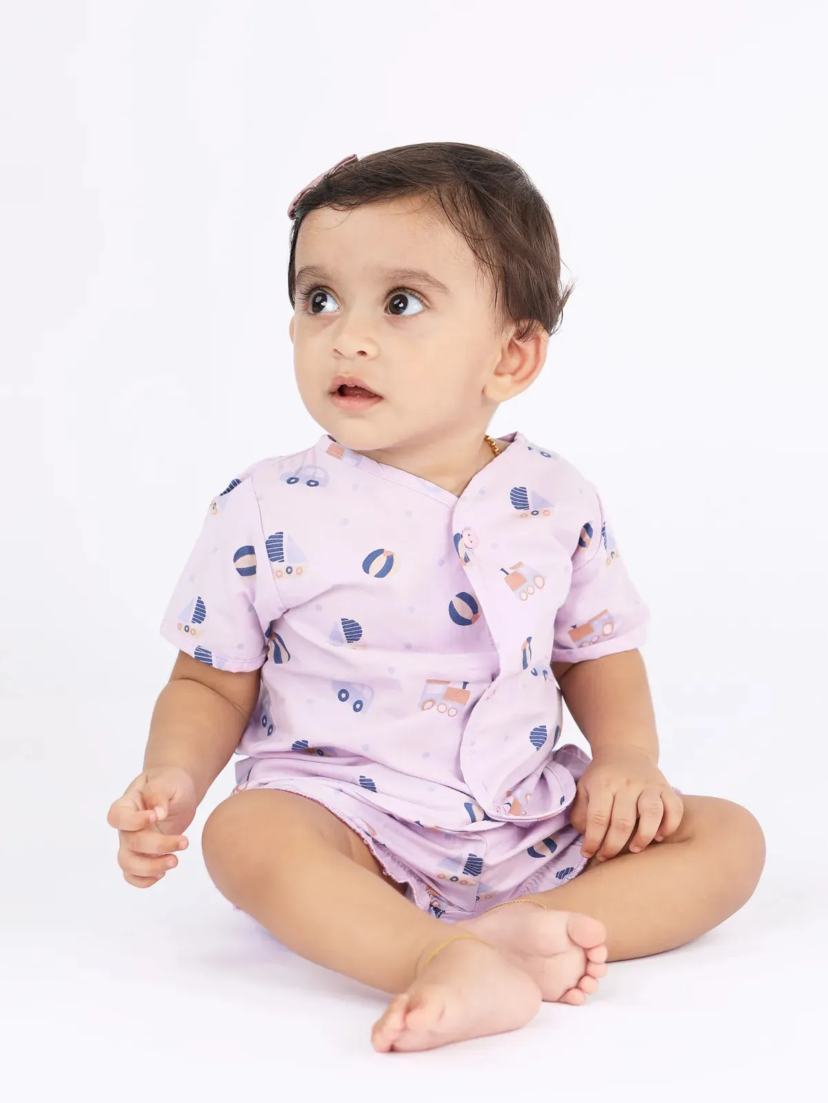 GIRLS AOP WOVEN SET WITH BLOOMER