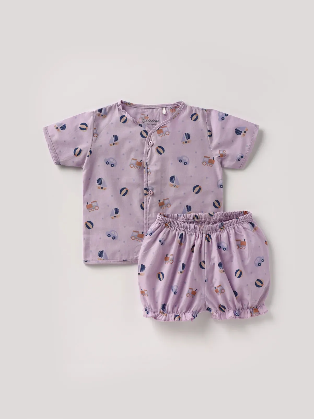 GIRLS AOP WOVEN SET WITH BLOOMER