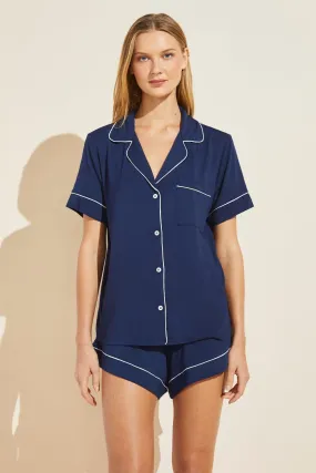 Gisele Relaxed Short PJ Set | Navy/Ivory