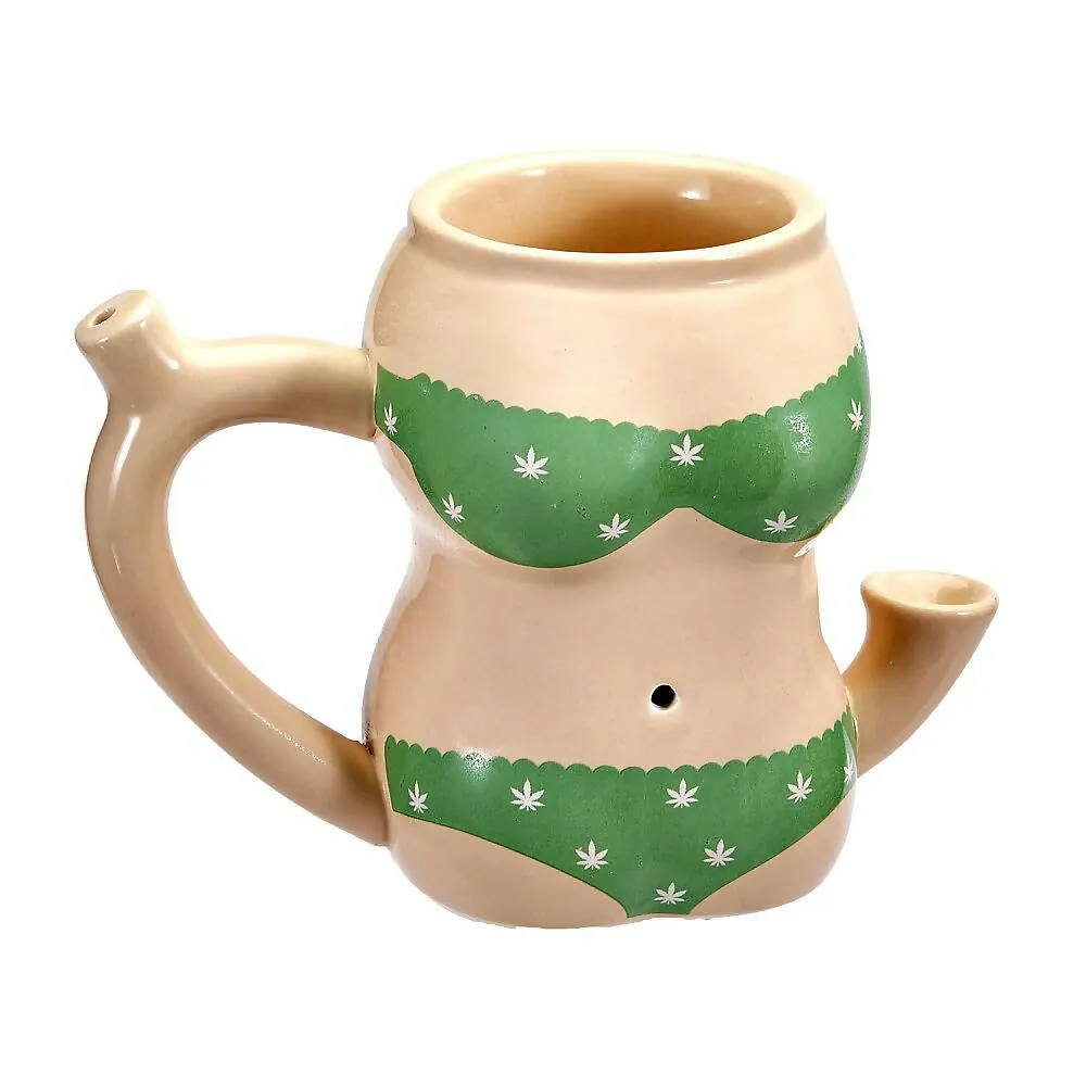 Green Bikini Mug Pipe