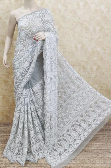 Gulzar Full Jaal Chikankari Saree