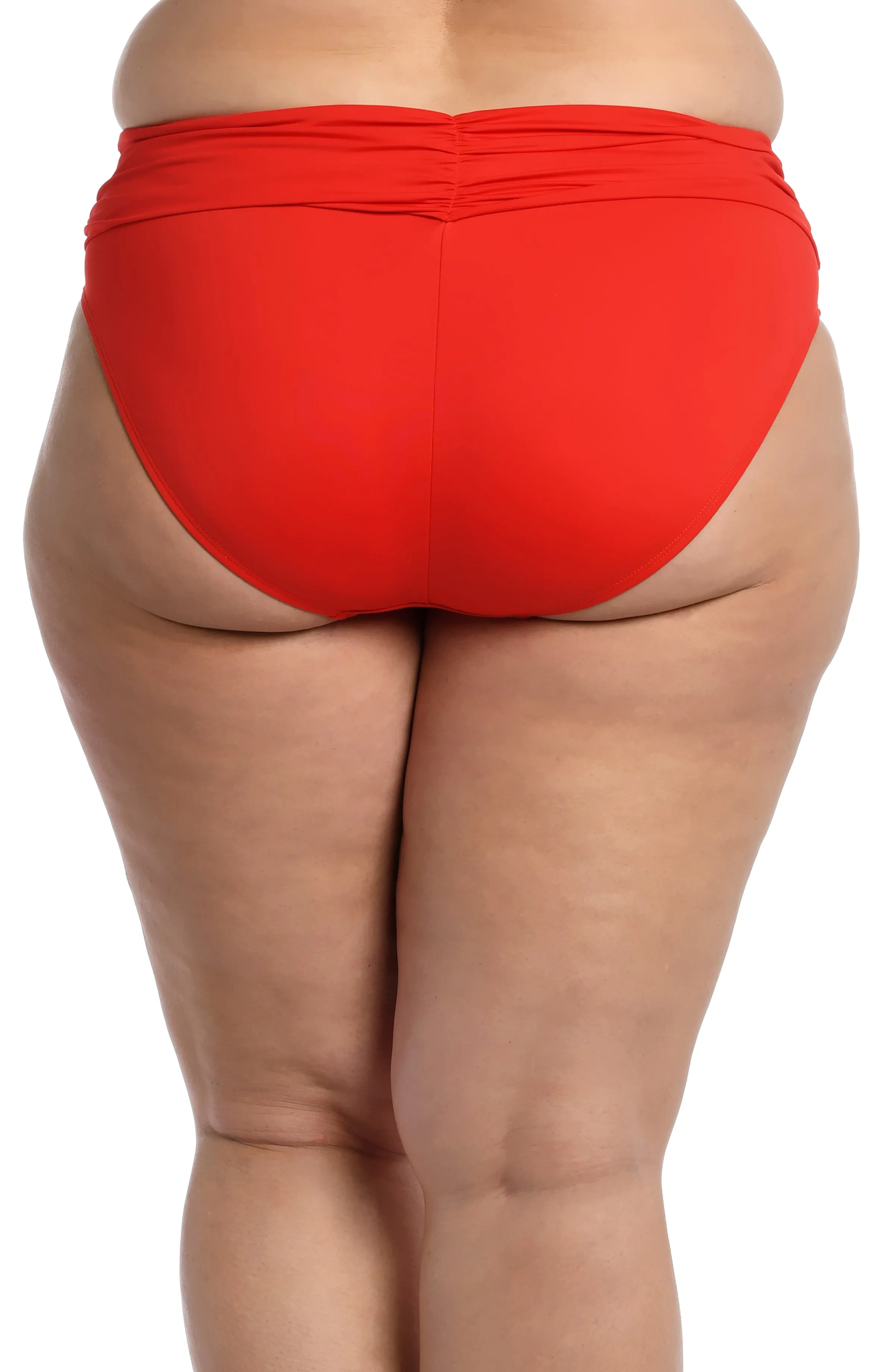 Island Goddess Shirred Band Hipster Bottom - Cherry - FINAL SALE