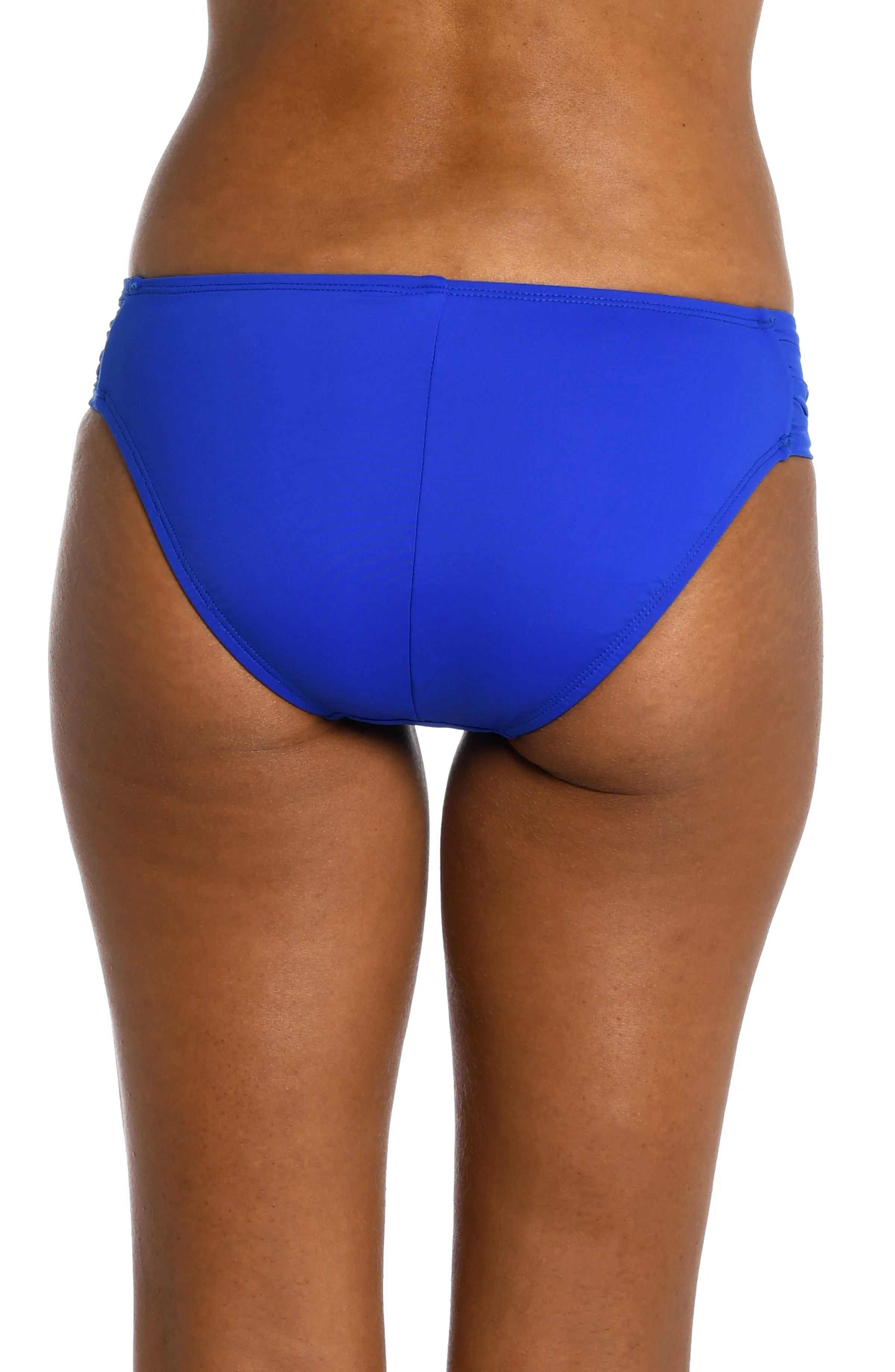 Island Goddess Side Shirred Hipster Bottom - Sapphire