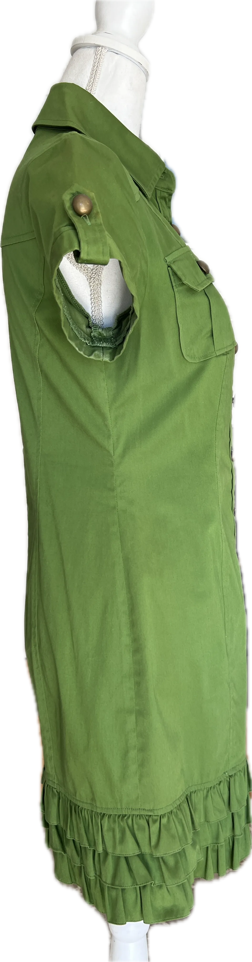 Kensie Green Button Up Dress, S