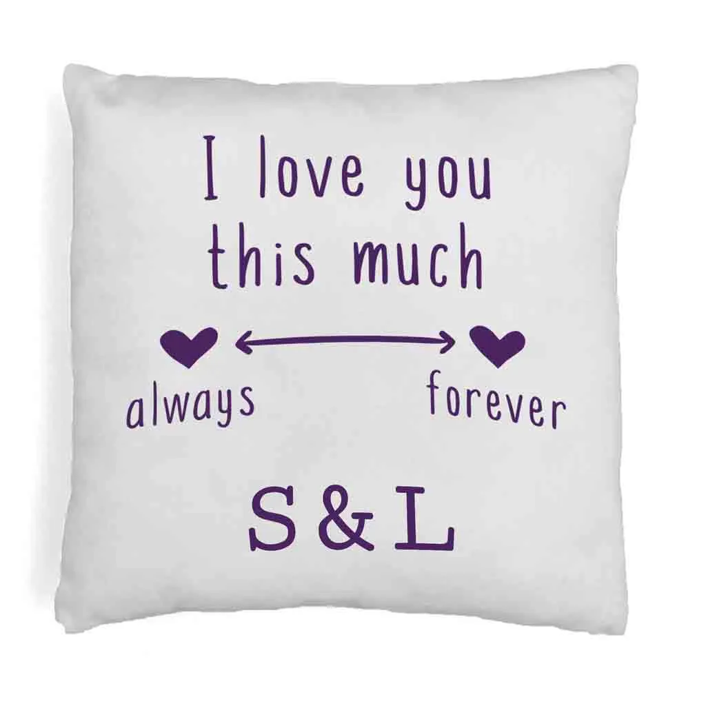 Love You Always and Forever 2 Year Anniversary Pillow Cover