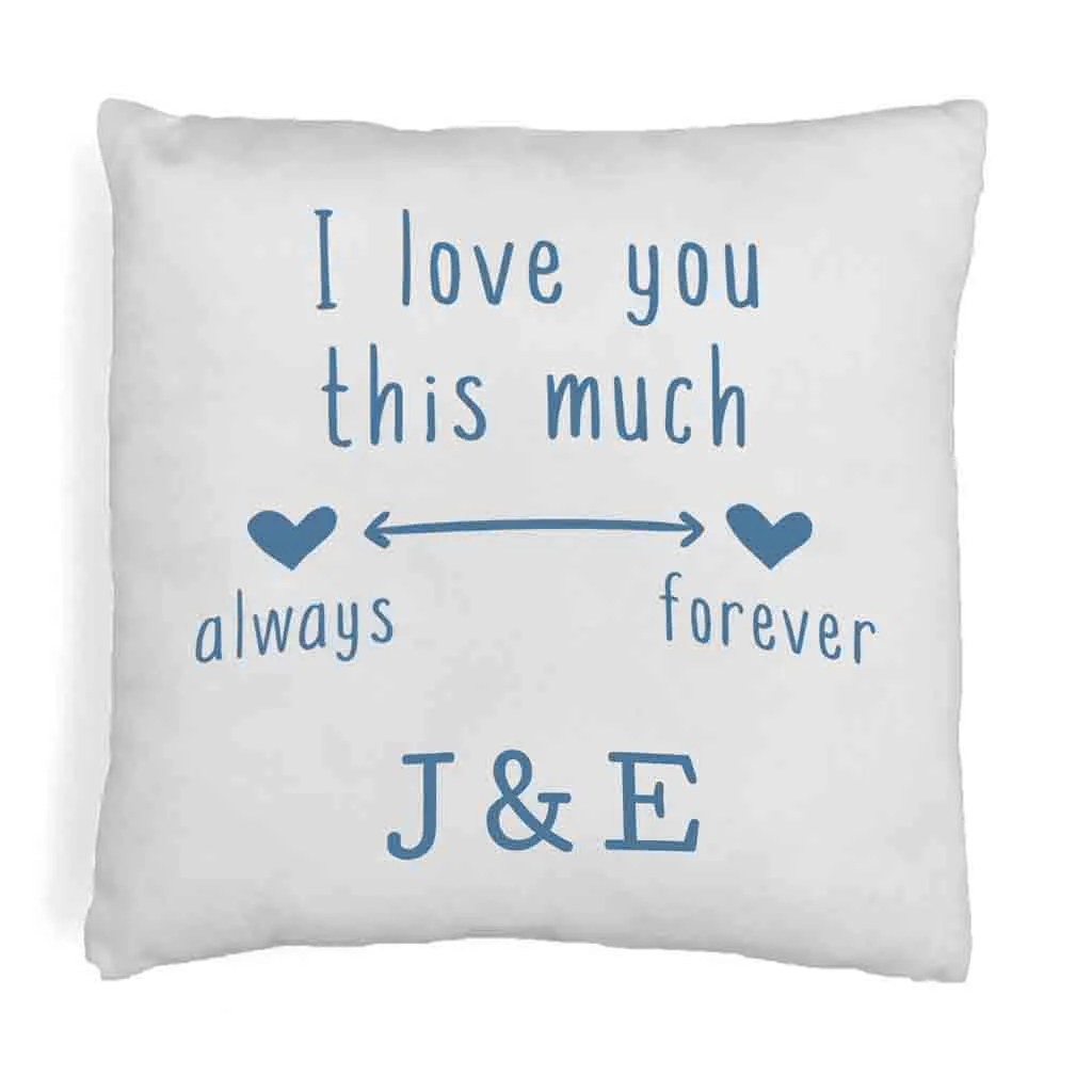 Love You Always and Forever 2 Year Anniversary Pillow Cover