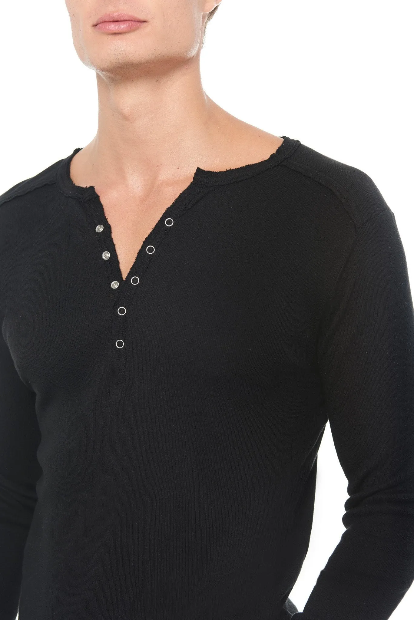 Men's Long Sleeve Henley