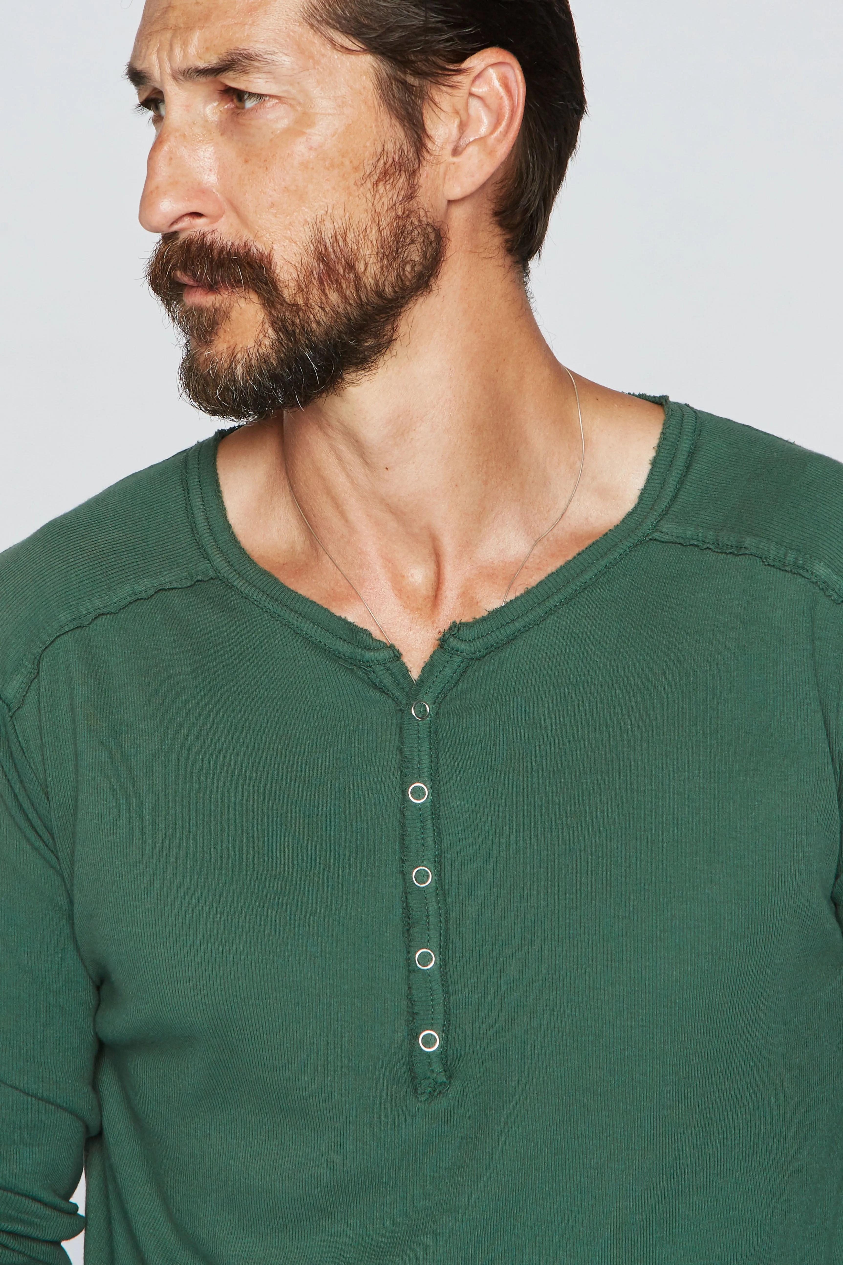 Men's Long Sleeve Henley