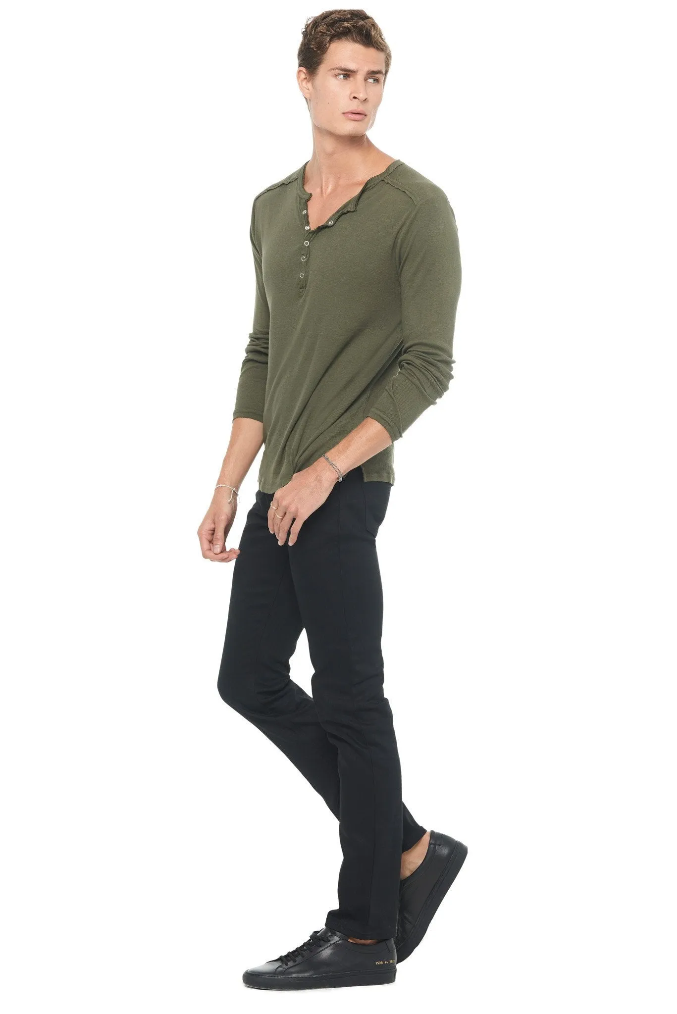 Men's Long Sleeve Henley