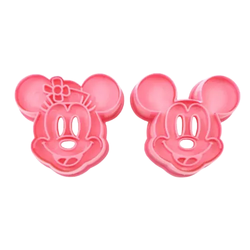 Mickey & Minnie Mouse Cutter & Stamp Set