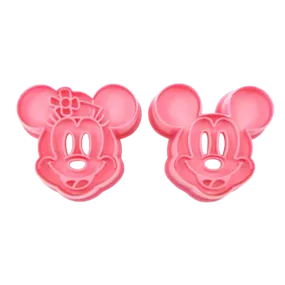 Mickey & Minnie Mouse Cutter & Stamp Set