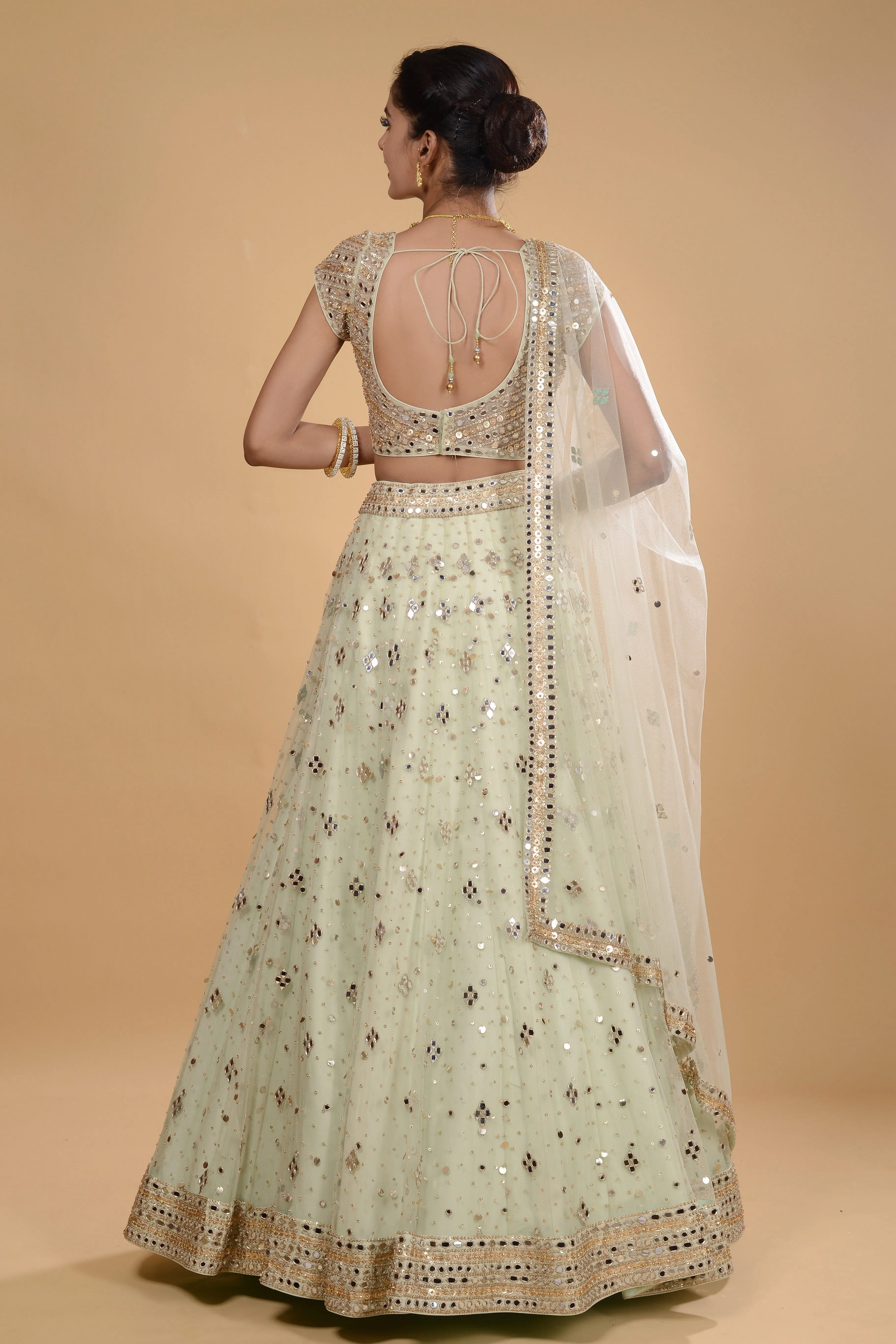 Mint Green Lehenga Set.