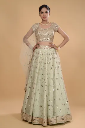 Mint Green Lehenga Set.