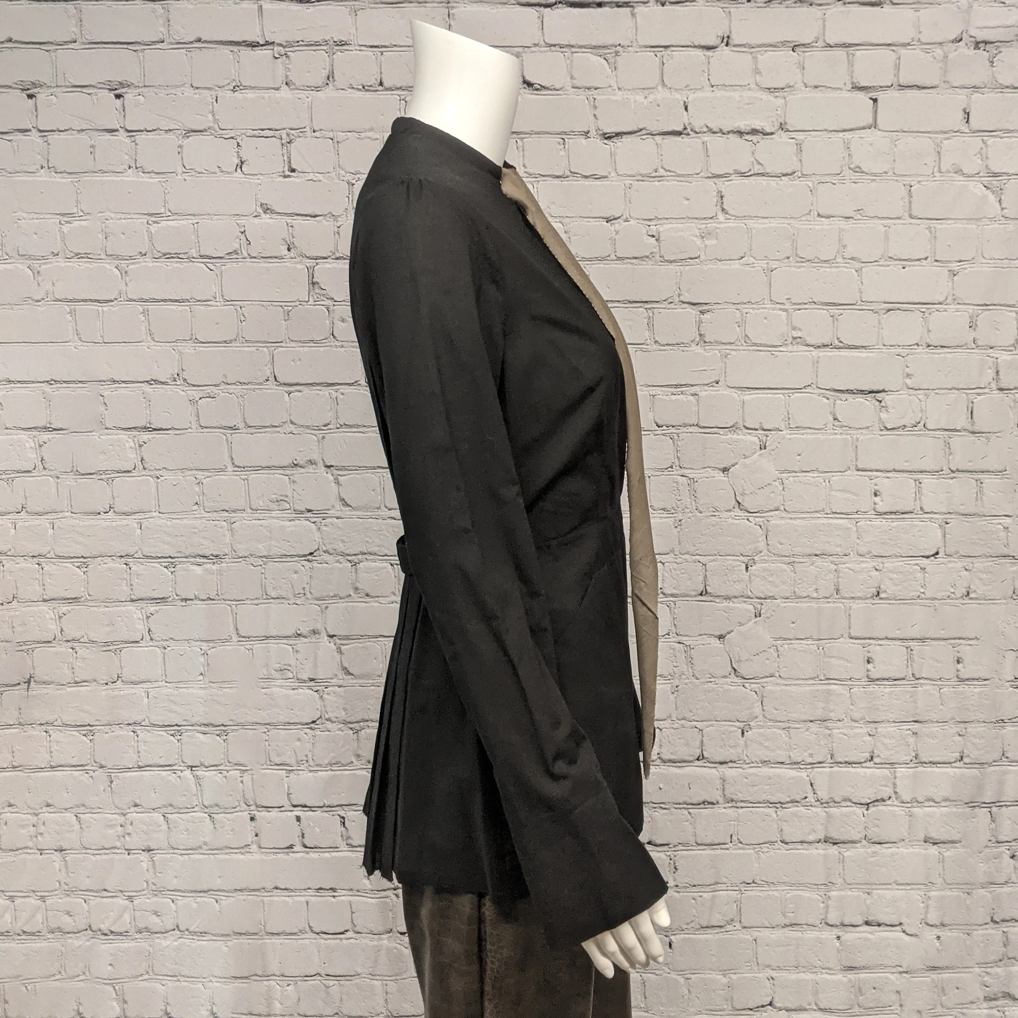 NEW! Ife Jacket in Black with Khaki Tie by Kim Schalk