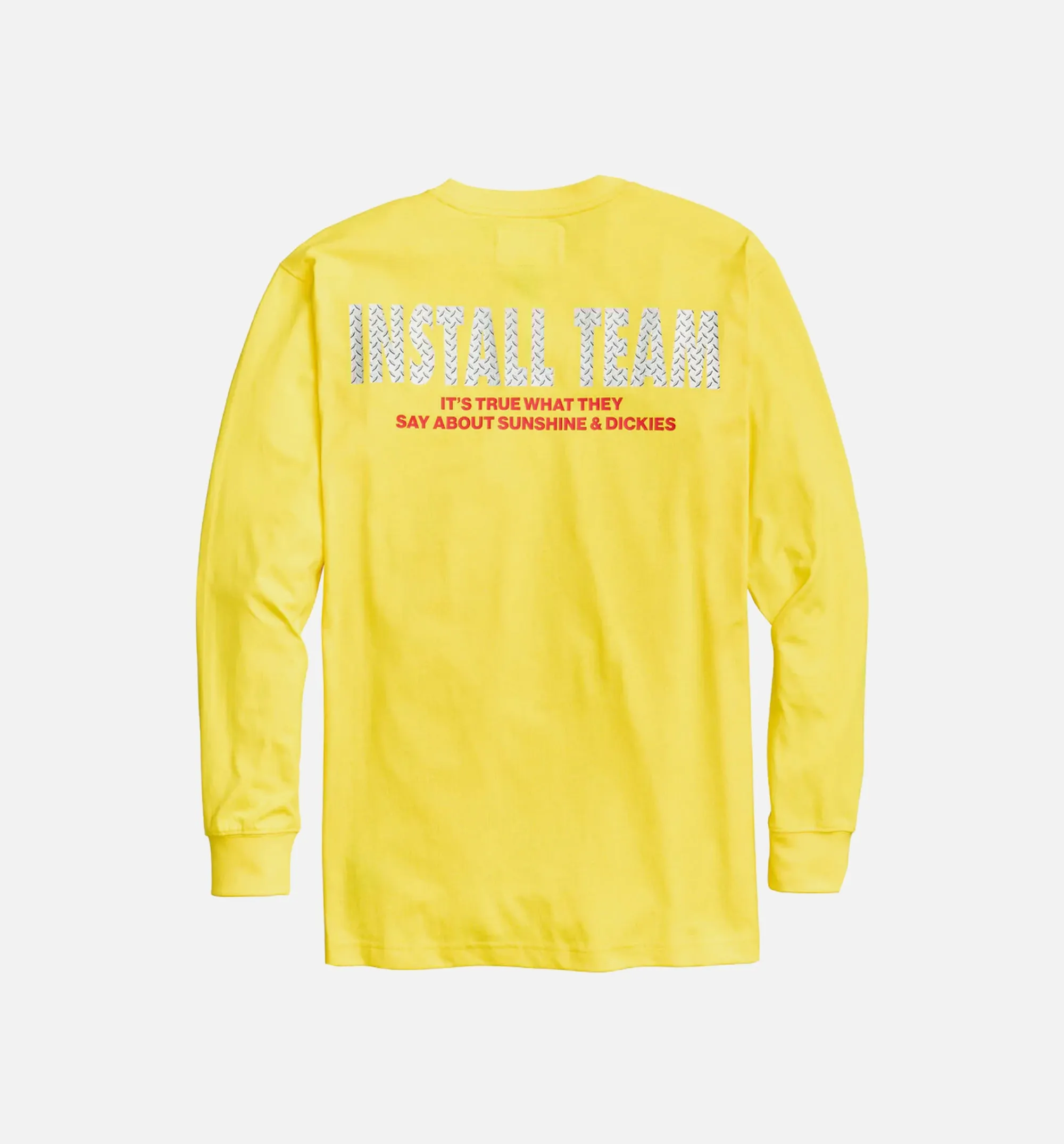 NYS Sun Dyed In Texas Heavyweight Pocket Long Sleeve Tee Mens T-Shirt - Yellow