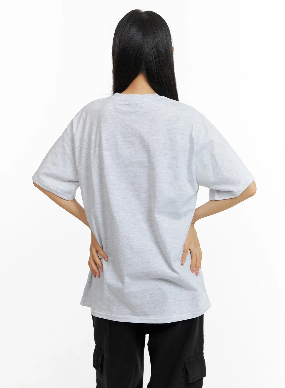 Oversized Cotton Graphic Tee CM419