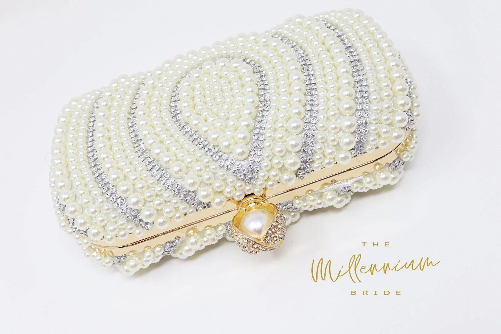 Pearl Crystal Wedding Bag, Statement Bag, Evening Clutch, Bridal Clutch, Bridal Bag, Cross Body Bag