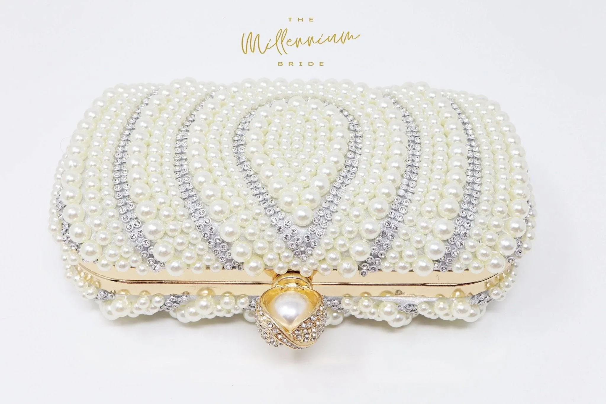 Pearl Crystal Wedding Bag, Statement Bag, Evening Clutch, Bridal Clutch, Bridal Bag, Cross Body Bag