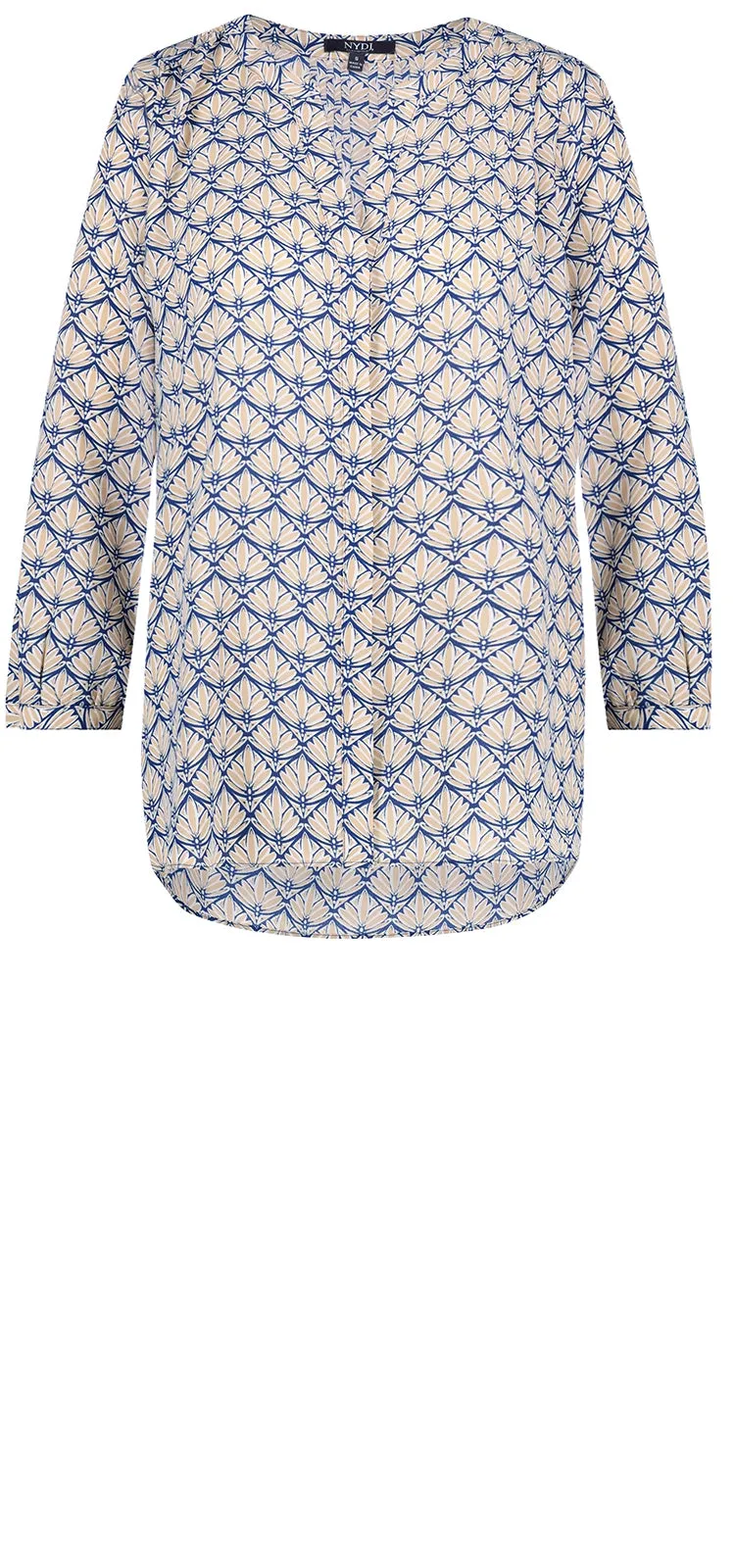 Pintuck Blouse Grafische Print | Taramore Geo