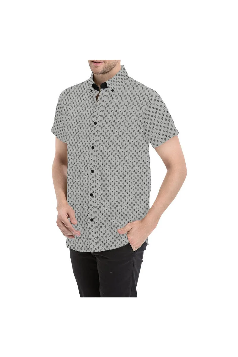 Planet Symbols Men's All Over Print Short Sleeve Shirt