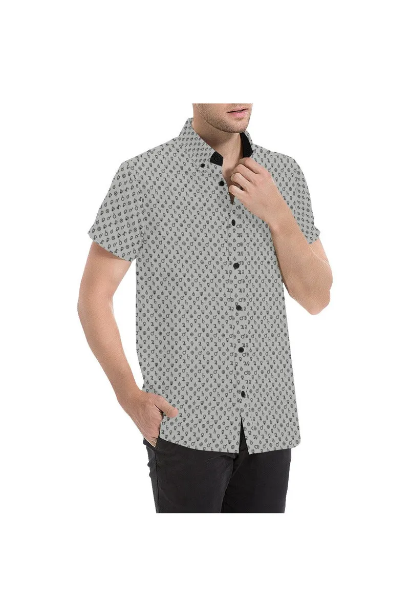 Planet Symbols Men's All Over Print Short Sleeve Shirt