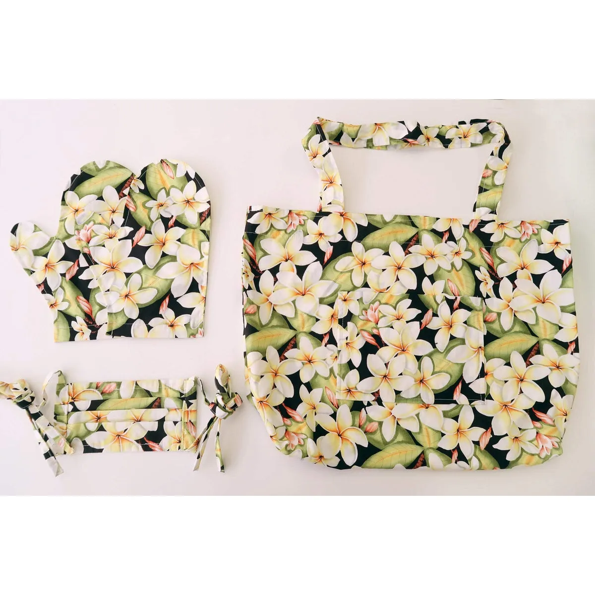 Plumeria Shopping Bag Set