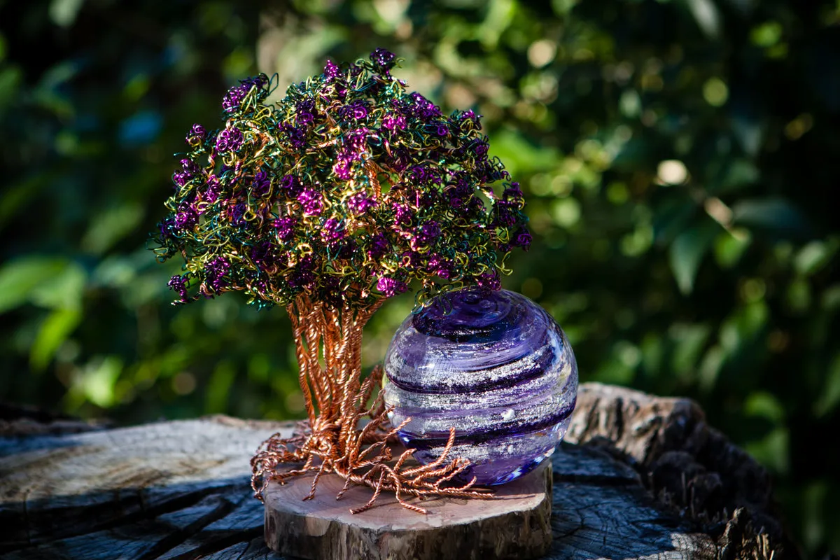 Purple Crepe Myrtle Tree Of Life and Sparkle Orb