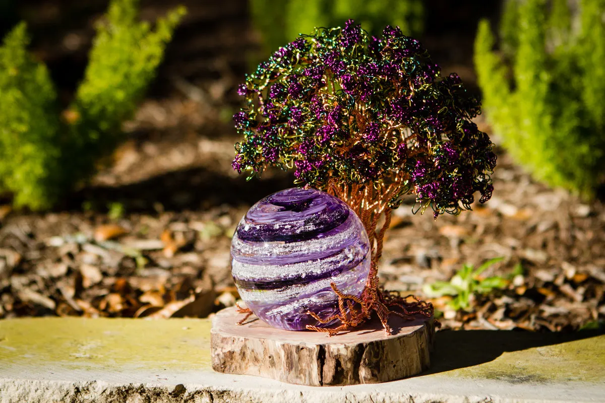 Purple Crepe Myrtle Tree Of Life and Sparkle Orb