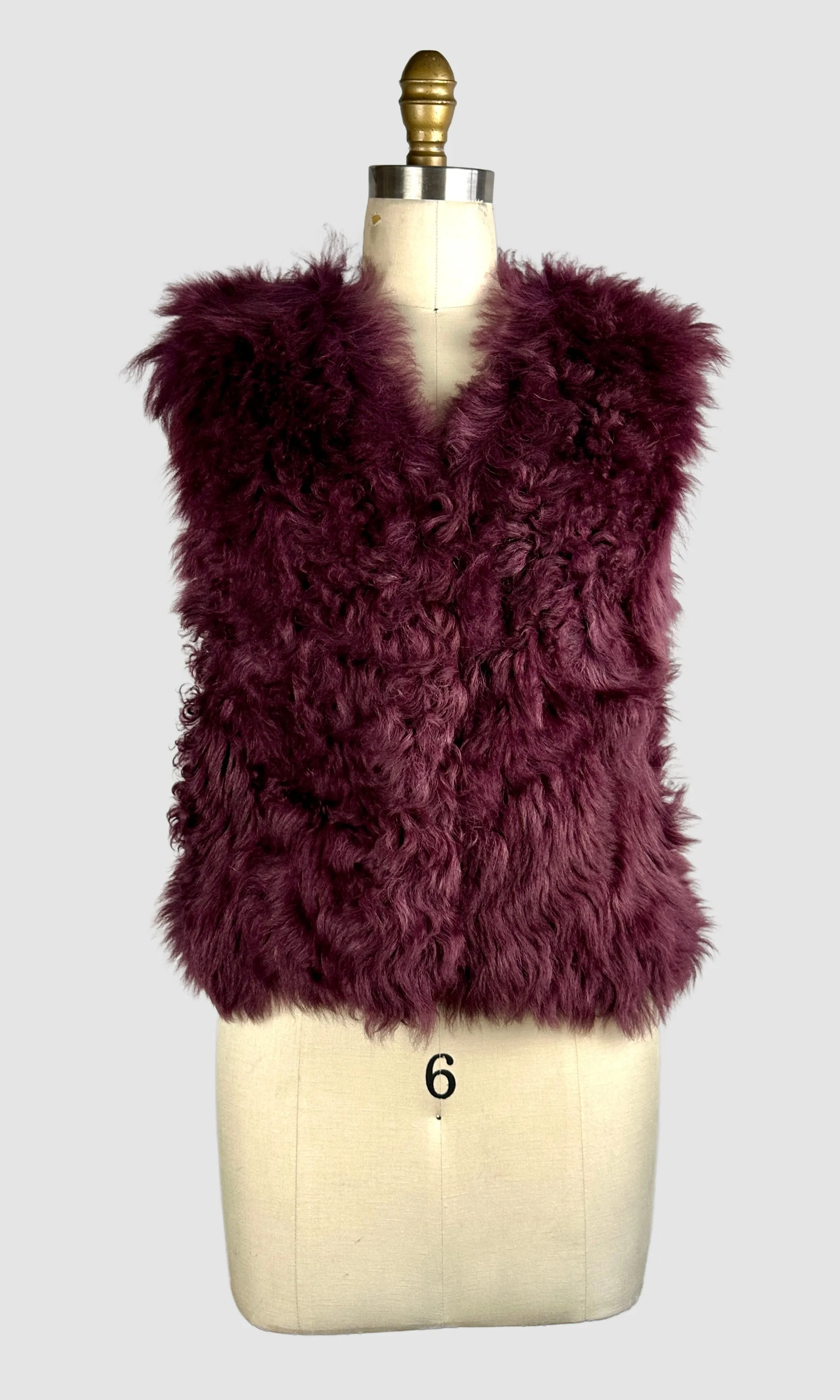 PURPLE HAZE 70s Sheepskin Penny Lane Vest  Small