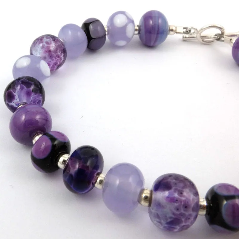 purple passion mini bead bracelet