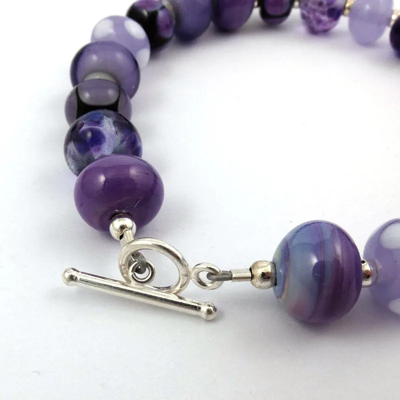 purple passion mini bead bracelet