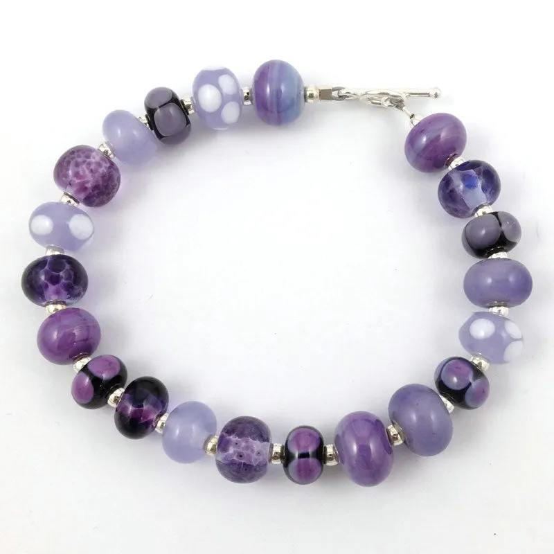 purple passion mini bead bracelet