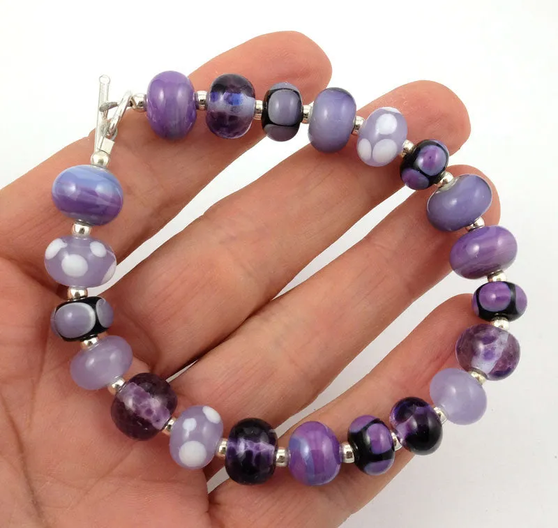 purple passion mini bead bracelet