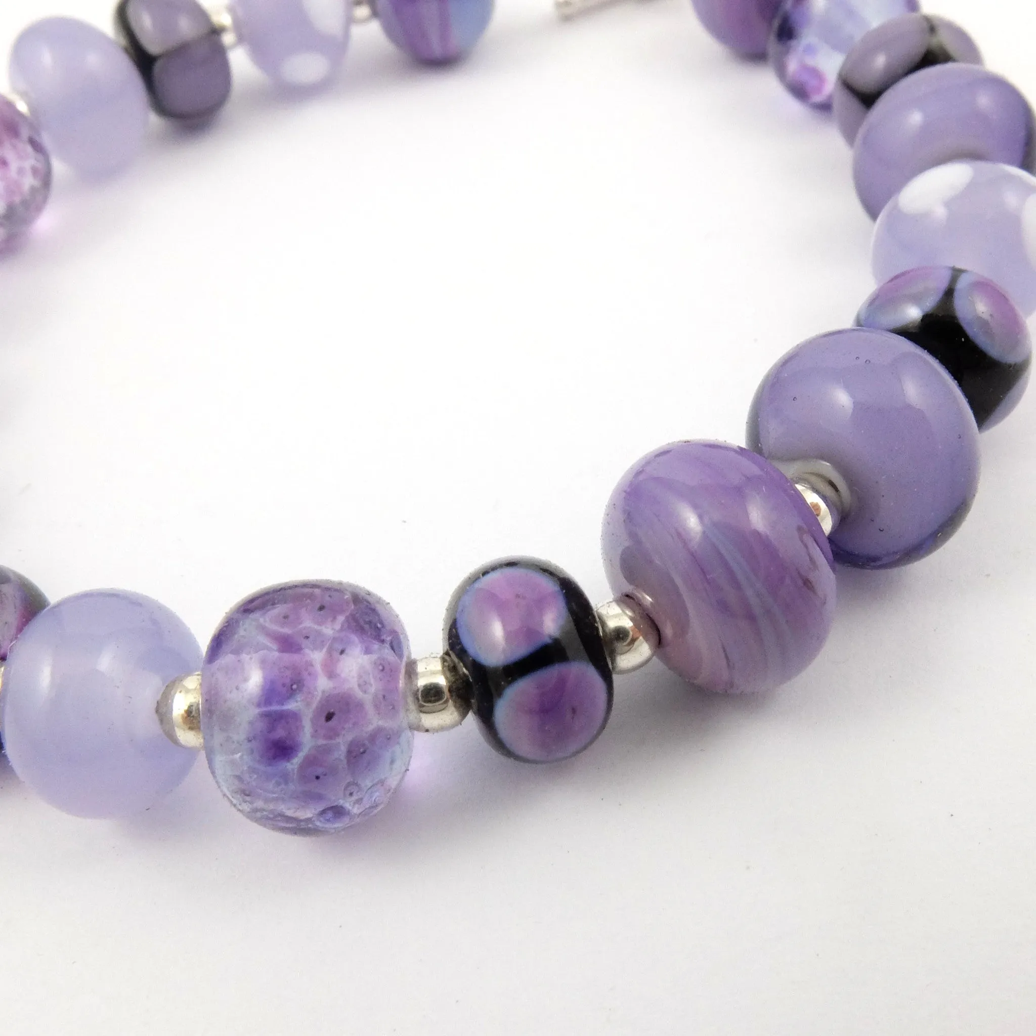 purple passion mini bead bracelet