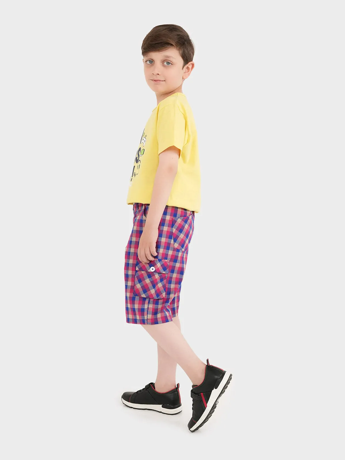 "PRANEE" Casual Checkered Shorts