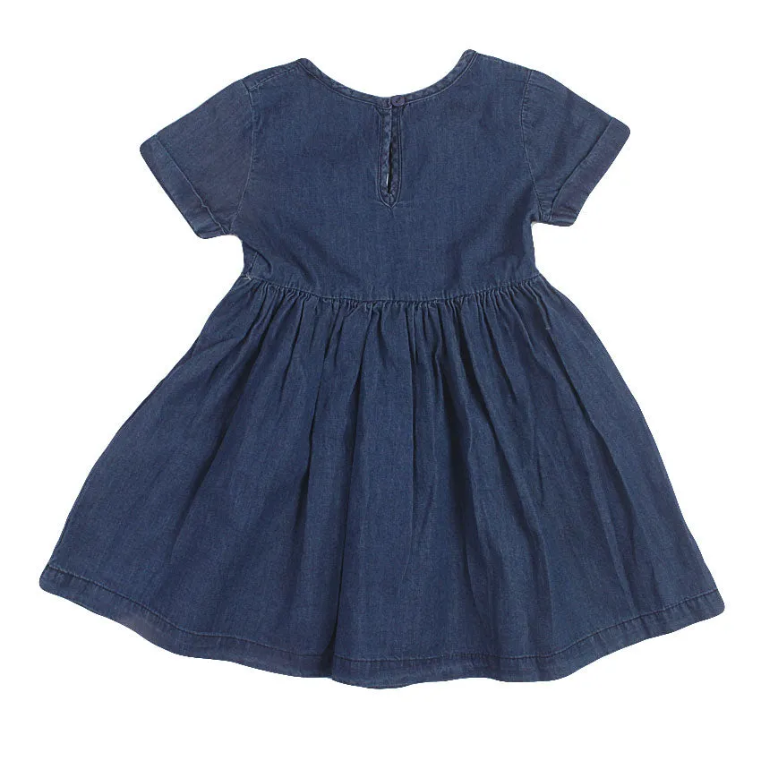 REDTAG Blue Casual Dress for Girls