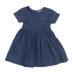 REDTAG Blue Casual Dress for Girls