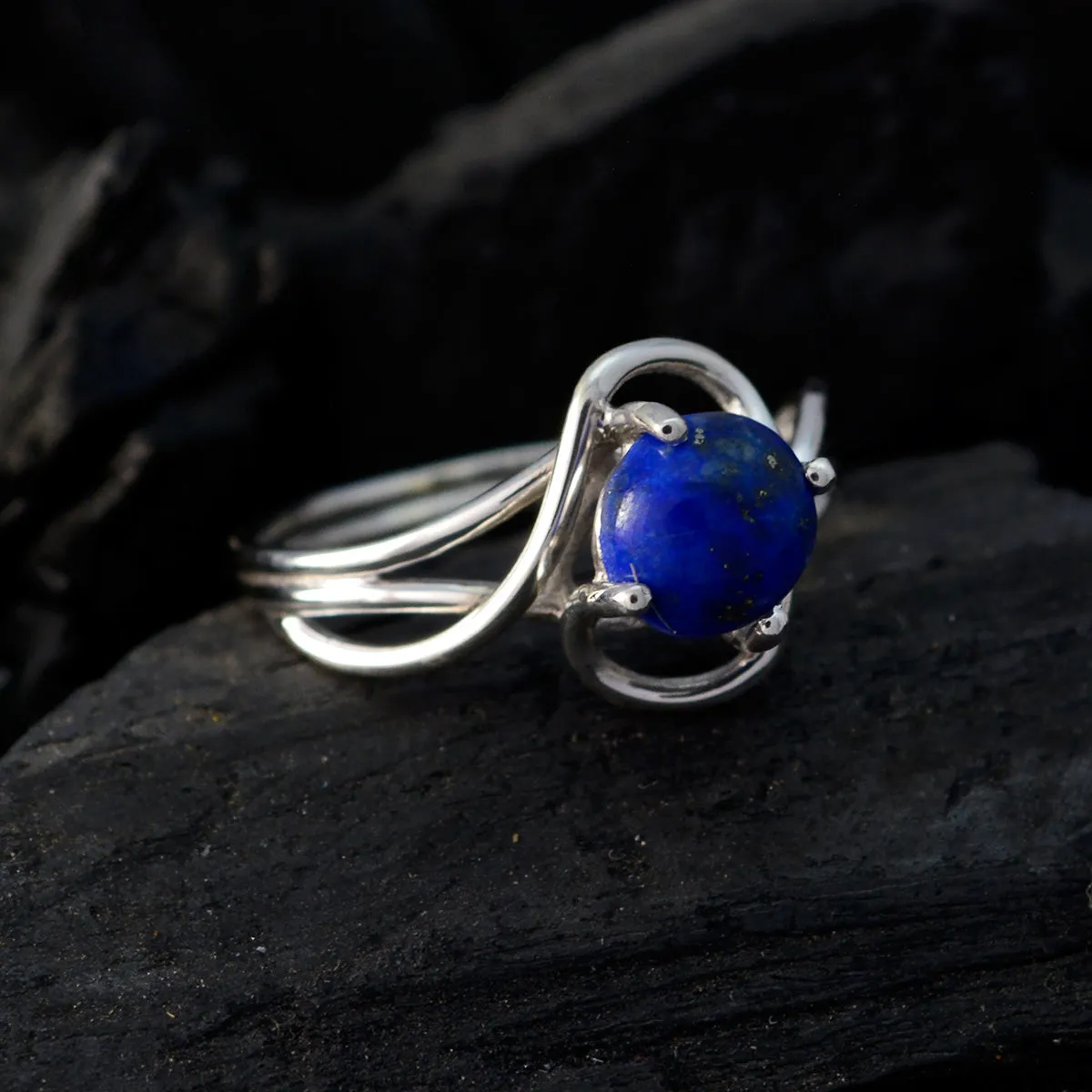 Riyo Fair Gem Lapis Lazuli Sterling Silver Ring Silver Spoon Jewelry