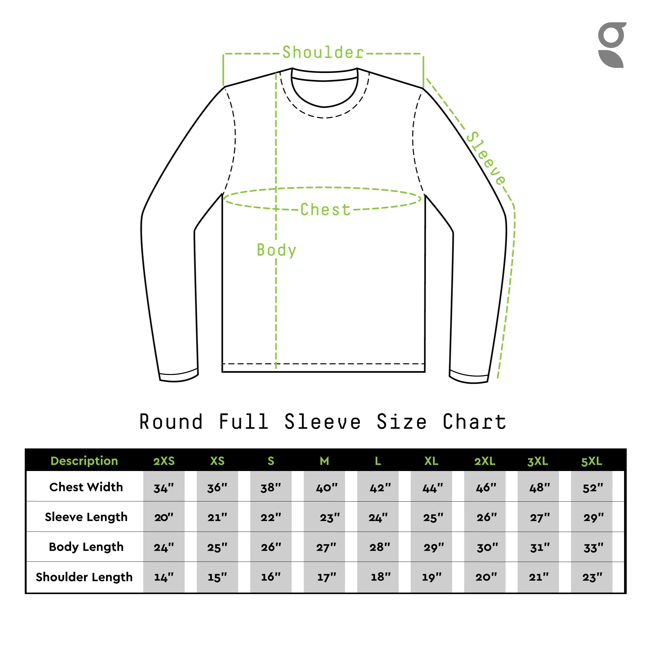 Round Neck Charcoal Full Sleeve