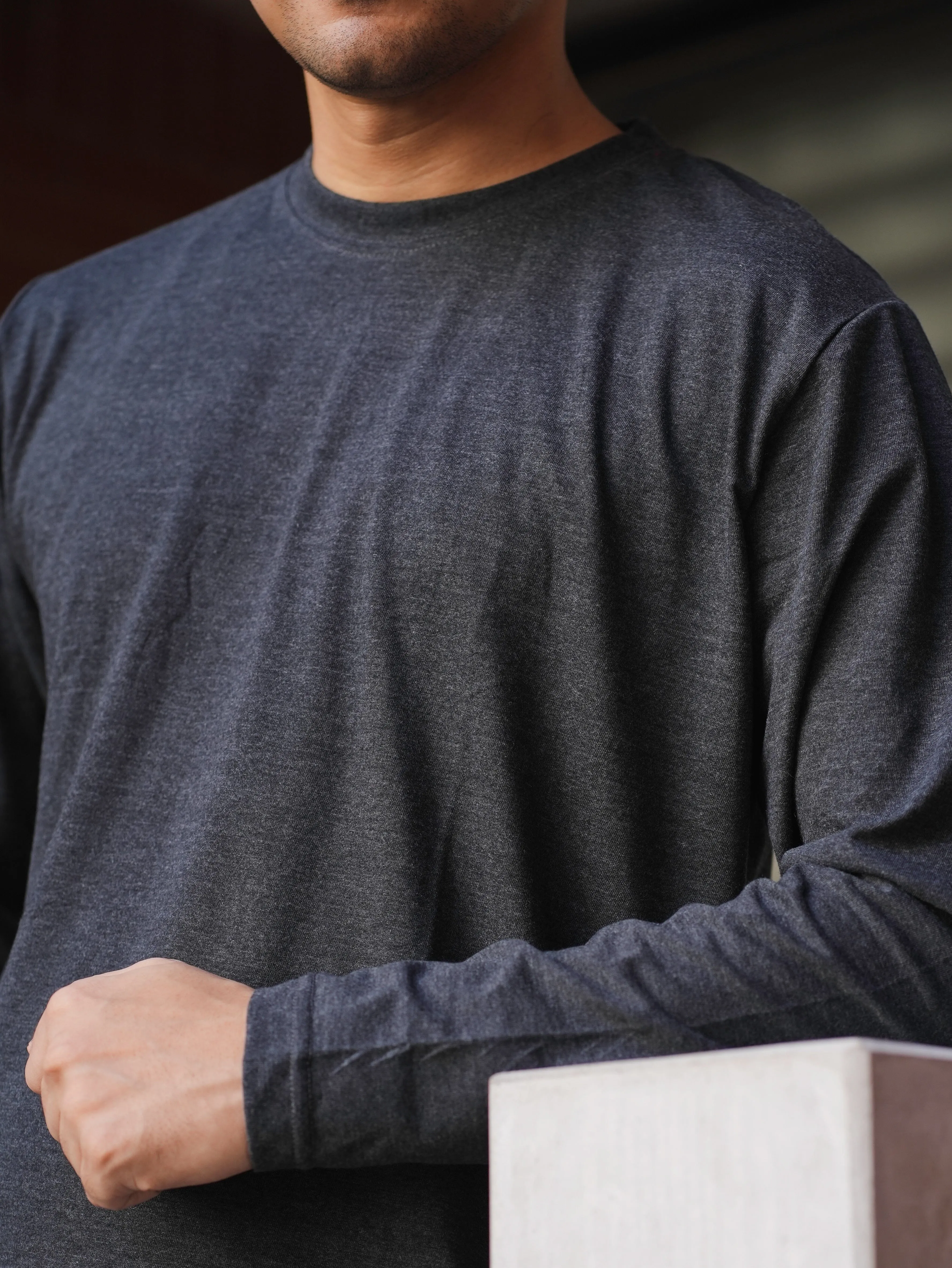 Round Neck Charcoal Full Sleeve