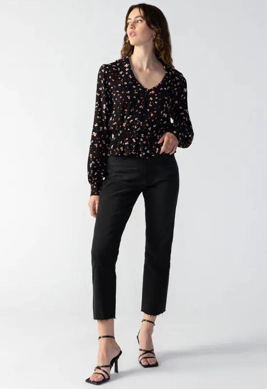 Sanctuary - Collar Blouse Dark Oak Floral