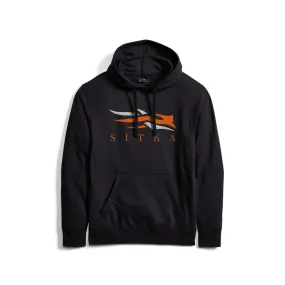 'Sitka' Men's Icon Classic Pullover Hoody - Black / Orange