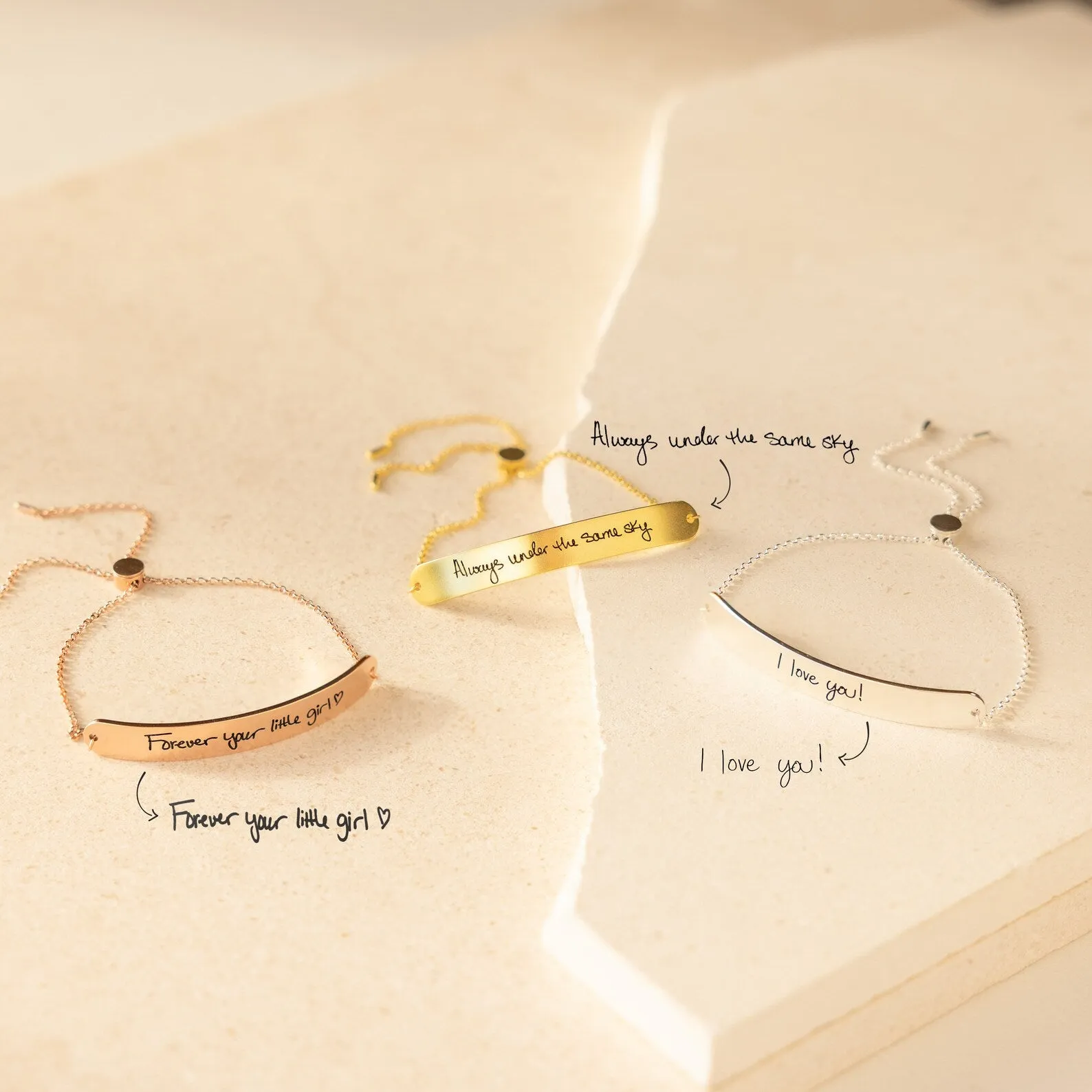 Slider Handwriting Bracelet