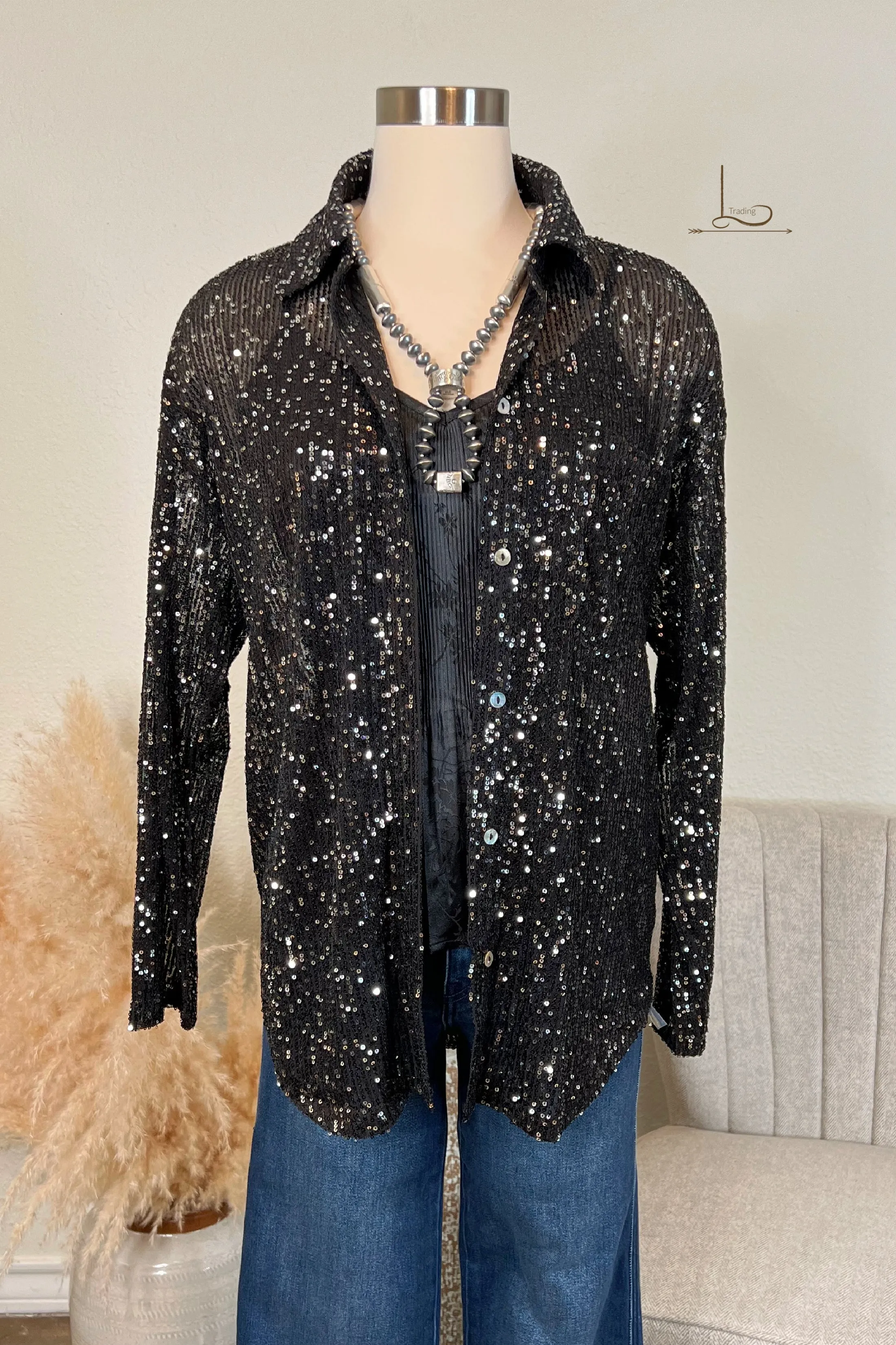 The Fort Worth Nights Sequin Top