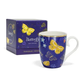 Tipperary Crystal Single Butterfly Mug Clouded - Yellow