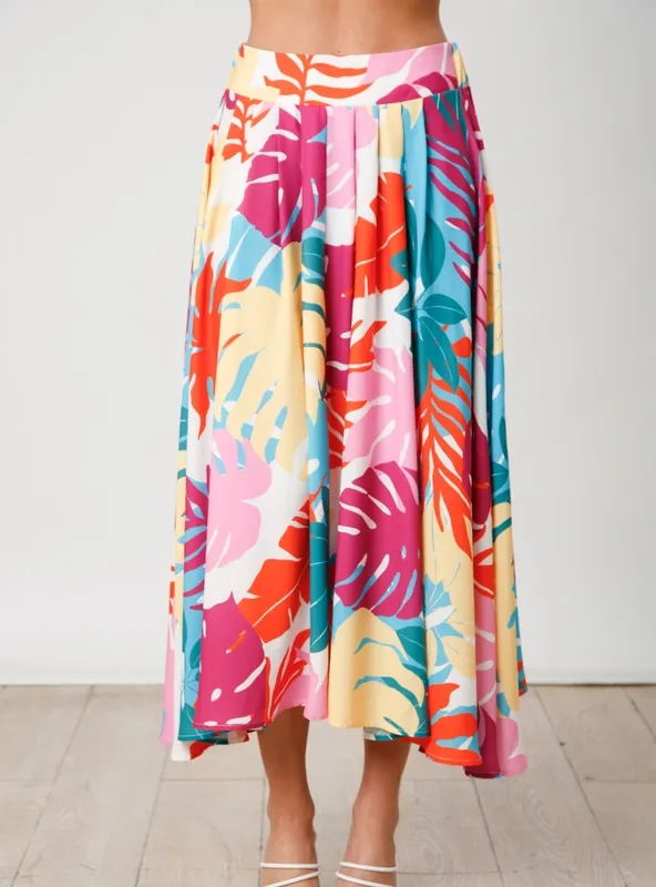 Tropical Print Skirt Set